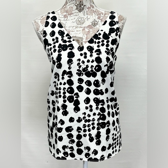 BANANA REPUBLIC Black and white dot tank‎ size M - Picture 6 of 12